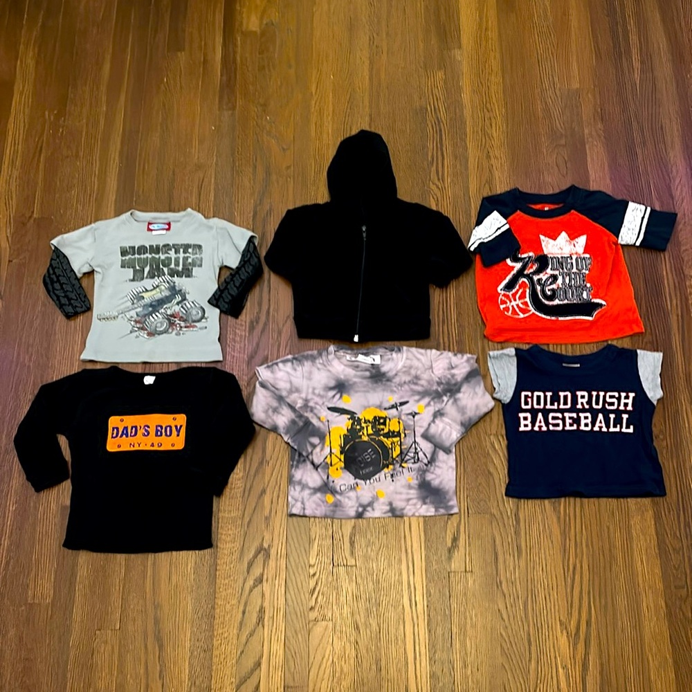 Lot of 6 Shirts Baby Boy Size 6-12.  EUC / NWOT